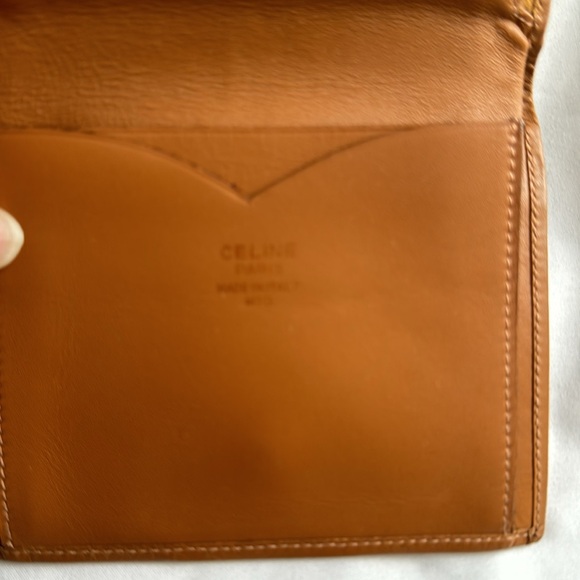 CELINE Vintage Compact Leather KISS -Lock 4”x3 1/2” - Picture 6 of 11